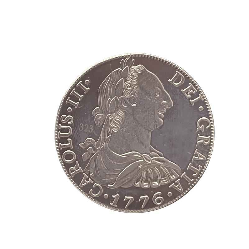 El real de a ocho - cara